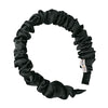 Gemma Ruched Satin Headband - Onyx