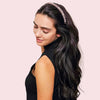 Lilli Skinny Ruched Satin Headband - Onyx