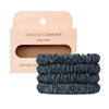 Skinny Satin Scrunchies 4pk - Midnight